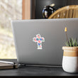 Load image into Gallery viewer, Waterproof Vinyl Sticker - Cross Floral
