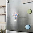 Load image into Gallery viewer, Waterproof Vinyl Sticker - Cross Floral

