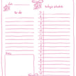 Load image into Gallery viewer, Whimsical Daily Planner Printable – Black &amp; Pink Options
