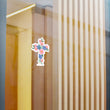 Load image into Gallery viewer, Waterproof Vinyl Sticker - Cross Floral
