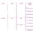 Load image into Gallery viewer, Whimsical Weekly Planner Printable – Black &amp; Pink Options
